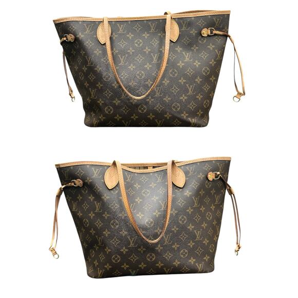 Louis Vuitton Neverfull MM Monogram with Pouchette in Rose Beige - Picture 2 of 8